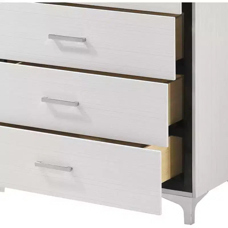 Cassettiera a 5 cassetti con finitura effetto legno – Mobile contenitore per camera da letto e soggiorno
