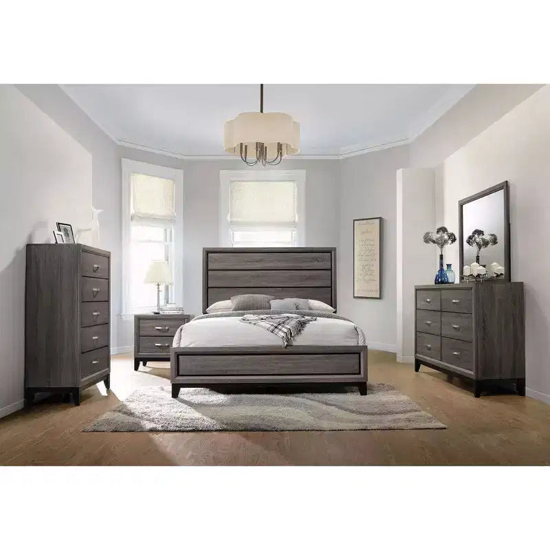 Cassettiera a 5 cassetti con finitura effetto legno – Mobile contenitore per camera da letto e soggiorno