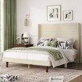 GDFStudio Buck Wood Platform Bed Frame with 54 High Headboard