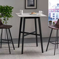 Okak Dining Table Modern Bar Height Kitchen Table with Rubberwood Legs for Small Space, Dining Room, Living Room