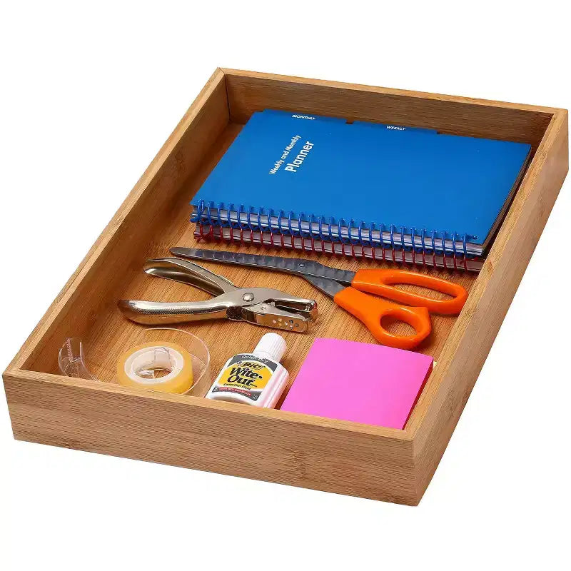 Scatola organizer per cassetti in bambù – Confezione da 12