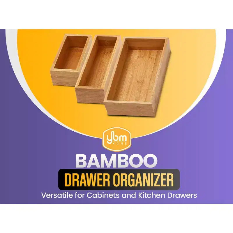 Scatola organizer per cassetti in bambù – Confezione da 12