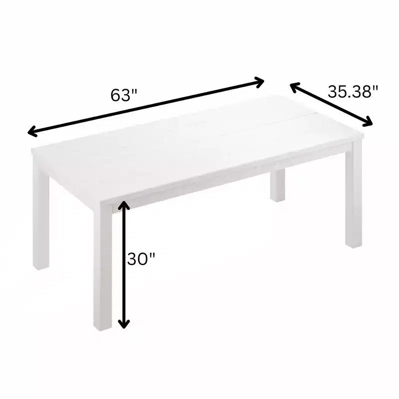 Tavolo da pranzo rettangolare da 160 cm con gambe in legno, 6 posti