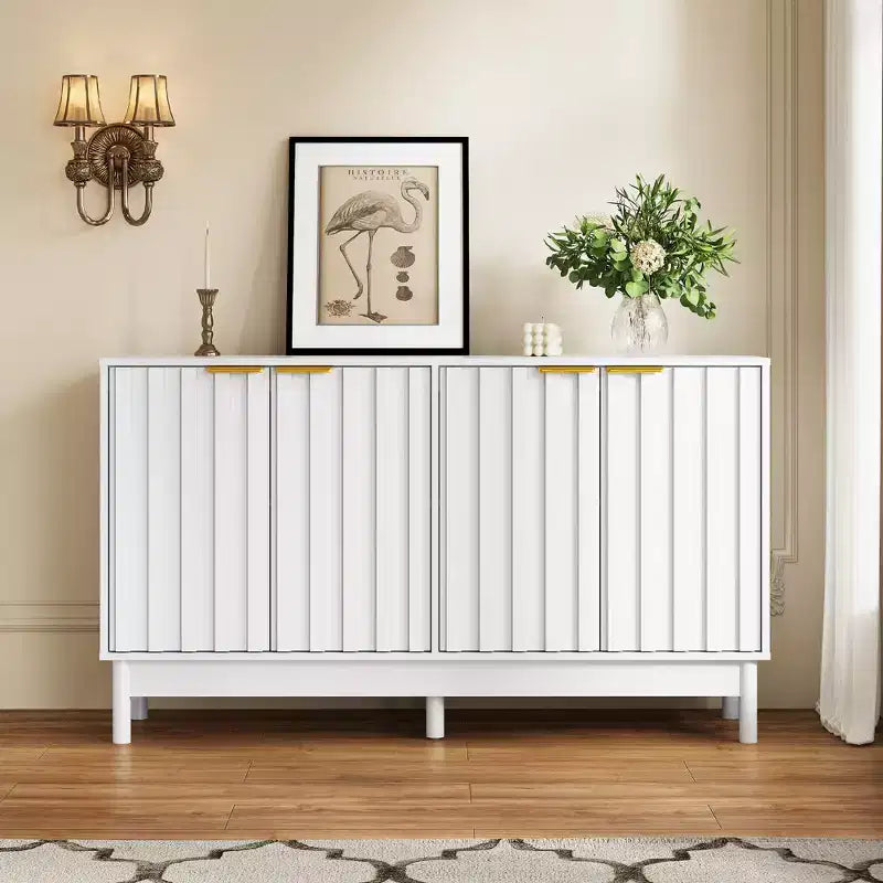Buffet 55" con mobile contenitore – Credenza con ante e ripiani regolabili