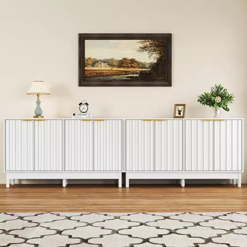 Buffet 55" con mobile contenitore – Credenza con ante e ripiani regolabili