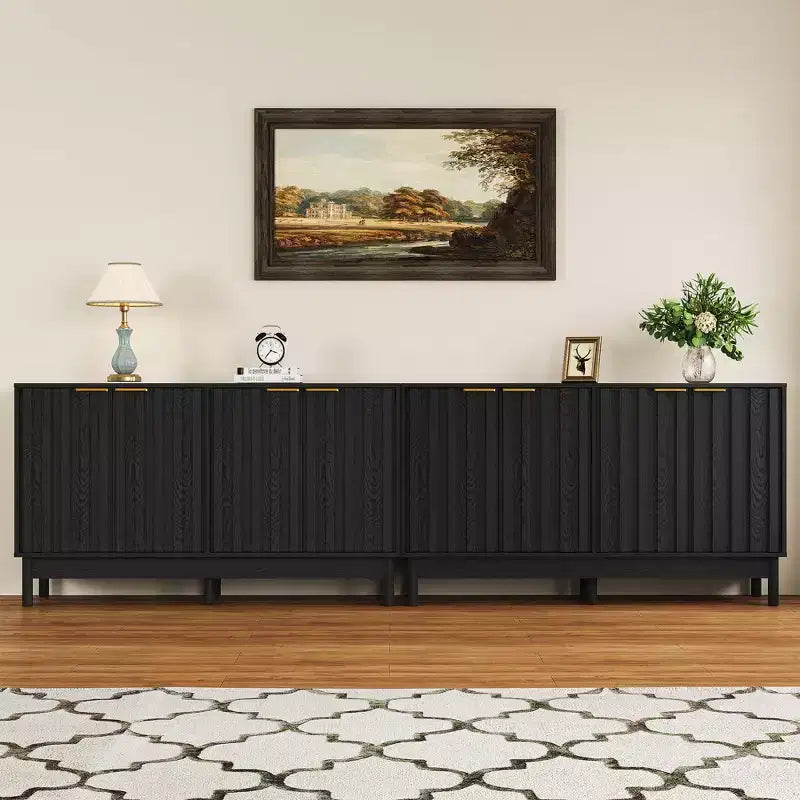 Buffet 55" con mobile contenitore – Credenza con ante e ripiani regolabili