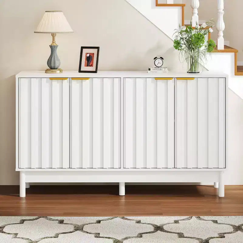 Buffet 55" con mobile contenitore – Credenza con ante e ripiani regolabili