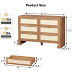 Cassettiera a 6 cassetti con gambe in legno – Stile Mid-Century