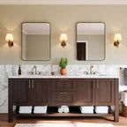 Specchio da parete rettangolare arrotondato 24x32 pollici con cornice in alluminio