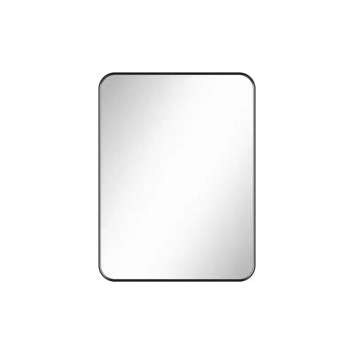 Specchio da parete rettangolare arrotondato 24x32 pollici con cornice in alluminio