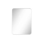 Specchio da parete rettangolare arrotondato 24x32 pollici con cornice in alluminio