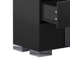 Cassettiera a 6 cassetti con maniglie e gambe a specchio, Comò in legno per camera da letto