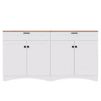 Mobile TV da masseria con 2 cassetti per TV fino a 70 pollici, mobile credenza con venature del legno
