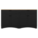 Mobile TV da masseria con 2 cassetti per TV fino a 70 pollici, mobile credenza con venature del legno