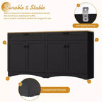 Mobile TV da masseria con 2 cassetti per TV fino a 70 pollici, mobile credenza con venature del legno