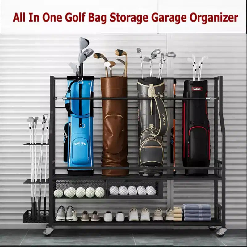 Porta sacche da golf con ruote e cassetti
