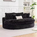 Divano rotondo oversize da 83" con 6 cuscini – Chaise longue per camera da letto e soggiorno