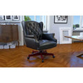Sedia da ufficio tradizionale Wingback con altezza regolabile e base girevole