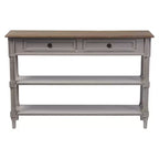 Consolle in stile provenzale con 2 cassetti – Bianco/Marrone chiaro