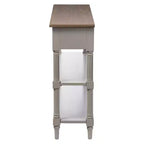 Consolle in stile provenzale con 2 cassetti – Bianco/Marrone chiaro