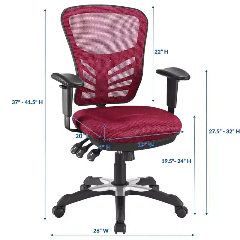Sedia da ufficio in rete regolabile con supporto lombare