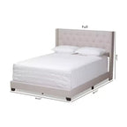 Letto imbottito King Size con testiera capitonné ad ali