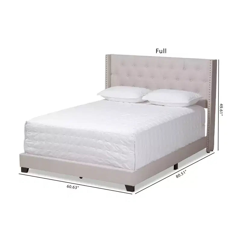 Letto imbottito King Size con testiera capitonné ad ali