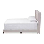 Letto imbottito King Size con testiera capitonné ad ali