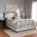 Letto imbottito King Size con testiera capitonné ad ali
