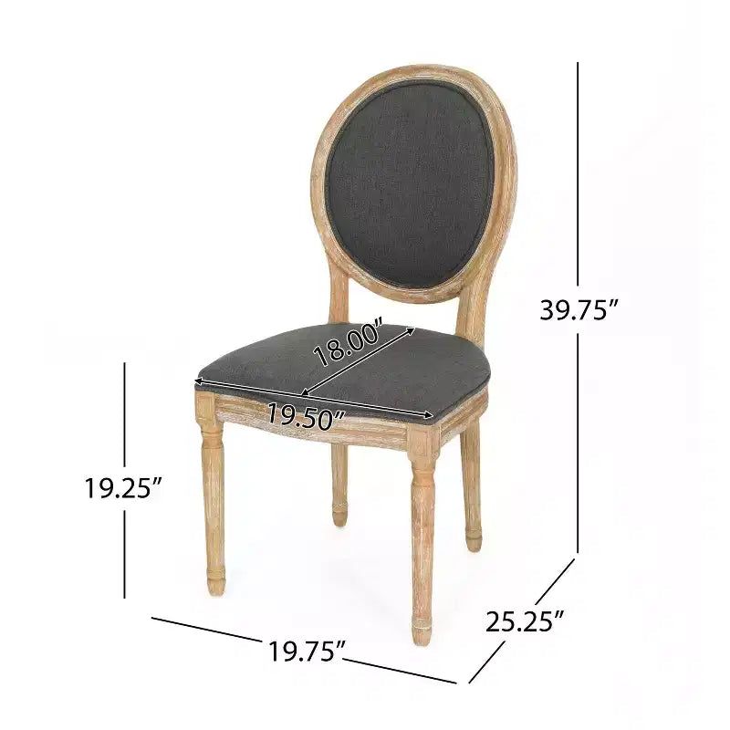 Set di 2 sedie da pranzo stile rustico