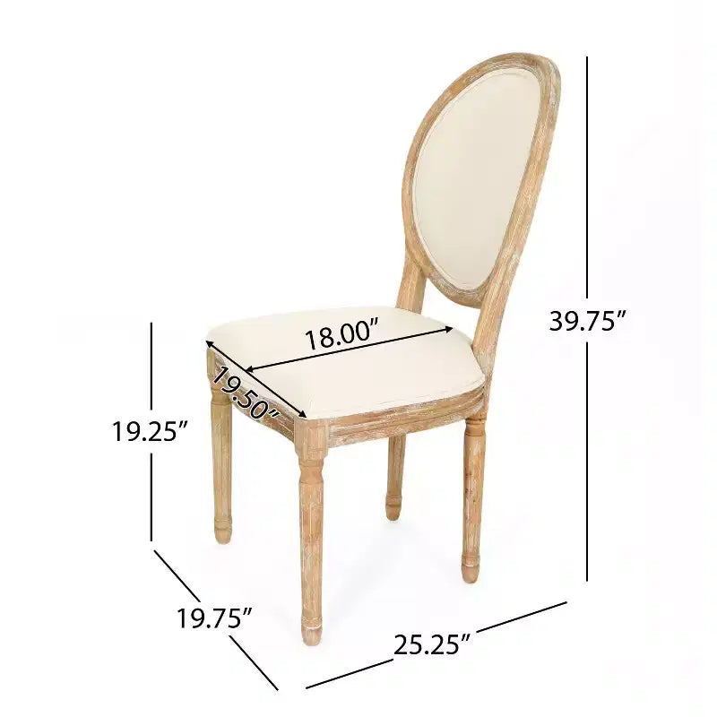 Set di 2 sedie da pranzo stile rustico