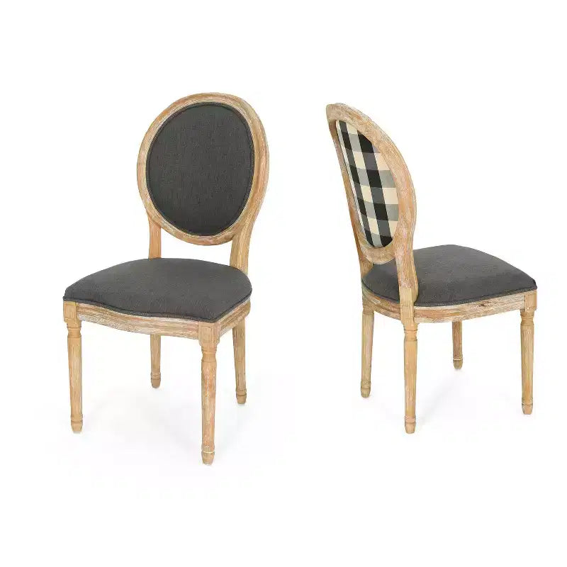 Set di 2 sedie da pranzo stile rustico