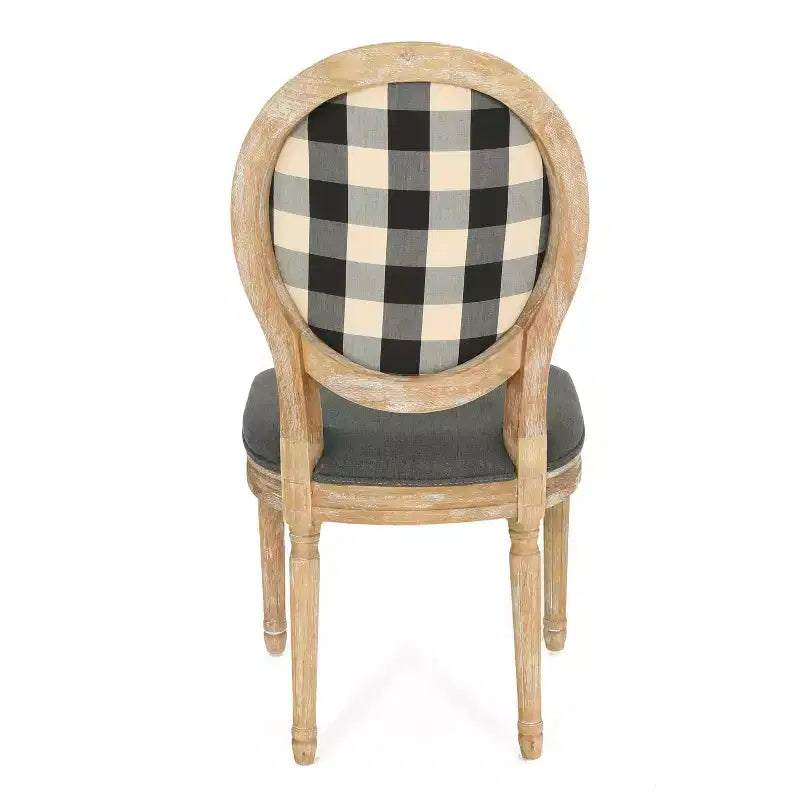 Set di 2 sedie da pranzo stile rustico