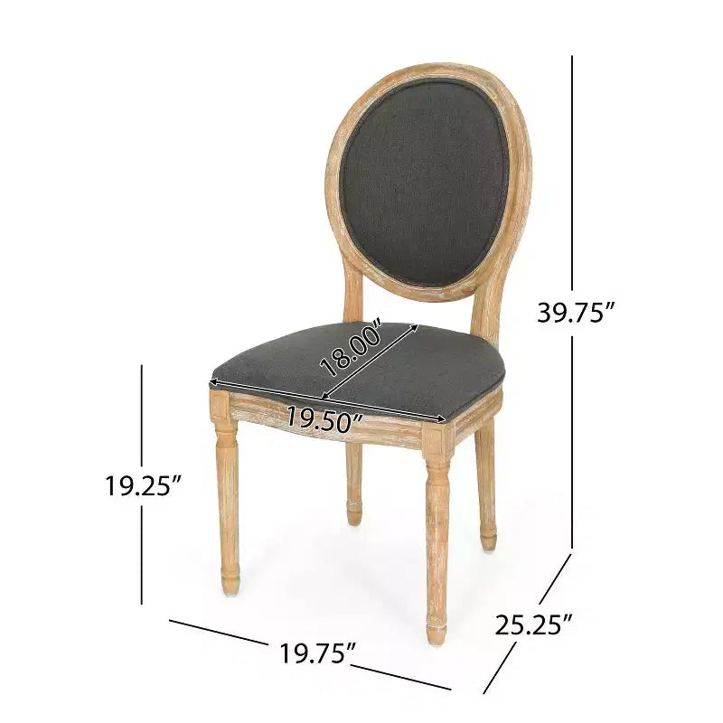 Set di 2 sedie da pranzo stile rustico