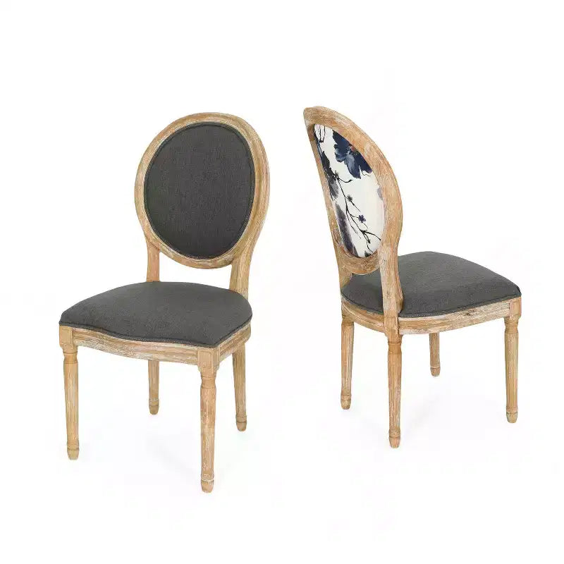 Set di 2 sedie da pranzo stile rustico