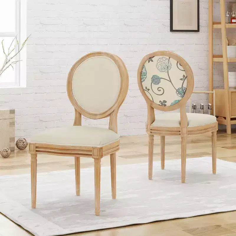 Set di 2 sedie da pranzo stile rustico